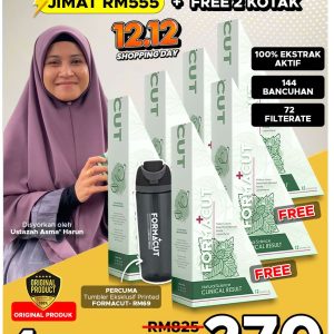 PAKEJ TRANSFORMASI (4 KOTAK FORMACUT + FREE 2 KOTAK + FREE TUMBLR)